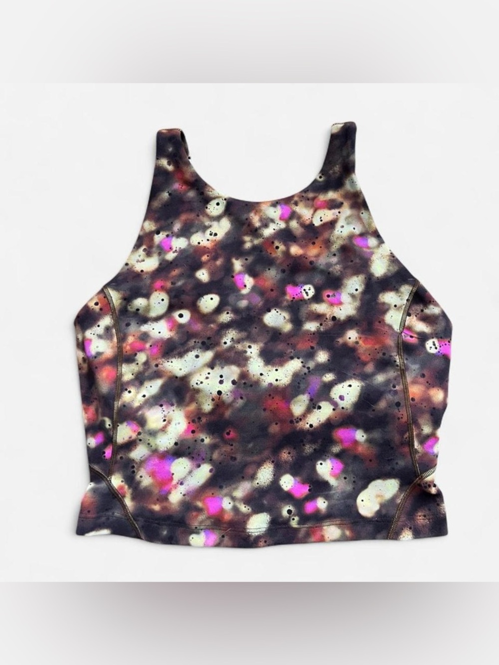Women’s Lululemon Hunter Green/Multicolor Athletic Tank Crop Top